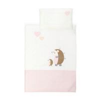 BABYBETTWÄSCHESET 100/135 cm  - Creme/Rosa, Basics, Textil (100/135cm) - Patinio