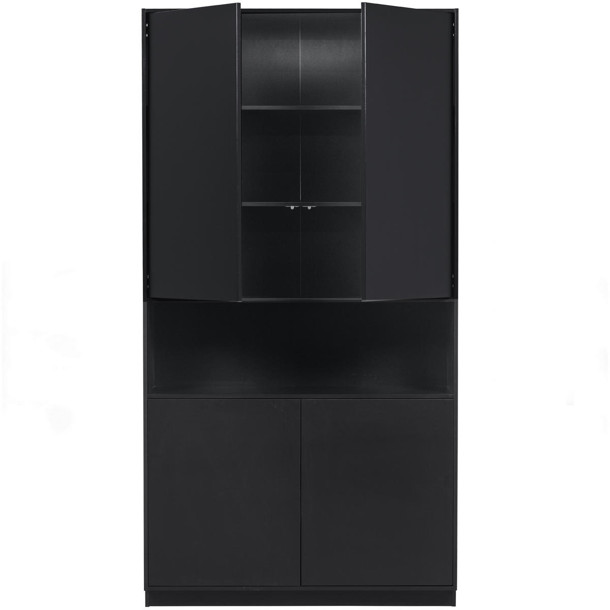 BUFFET 110/210/40 cm  in Schwarz  - Schwarz, Design, Holz (110/210/40cm) - Livetastic