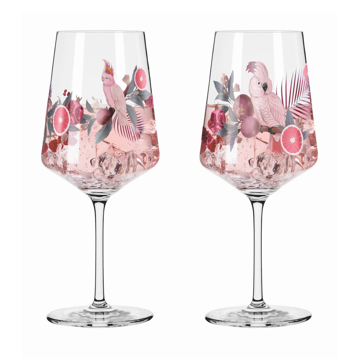 SPRITZERGLAS 544 ml 2-teilig  - Rosa/Grau, LIFESTYLE, Glas (9,3/22,5/9,3cm) - Ritzenhoff