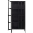 VITRINE in Schwarz  - Schwarz, Design, Glas/Metall (80/180/35cm) - Xora
