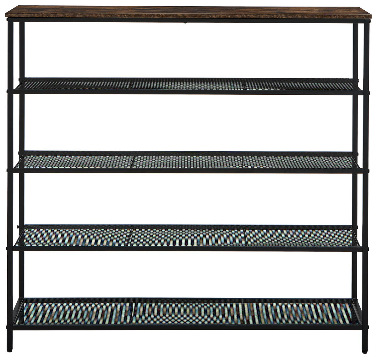 SCHUHREGAL Naturfarben, Schwarz  - Schwarz/Naturfarben, Basics, Holzwerkstoff/Metall (93,3/100/30cm) - Xora