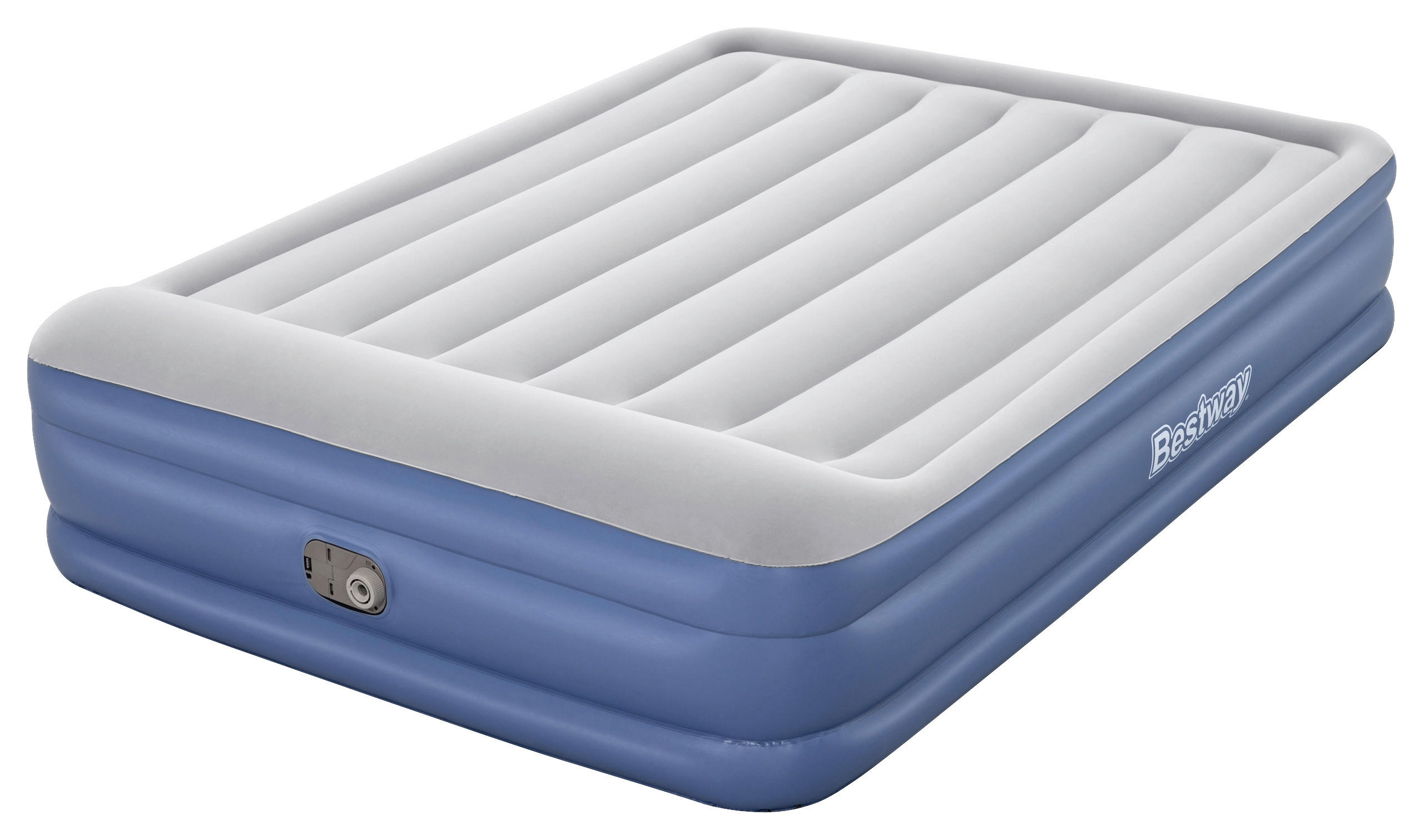NAFUKOVACÍ POSTEL,  - světle šedá/tmavě modrá, Konvenční, plast (203/152/46cm) - Bestway