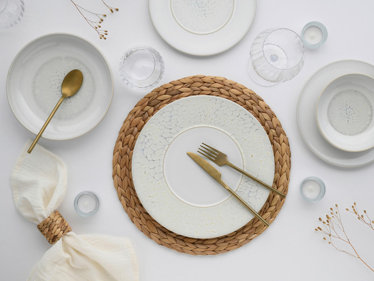 TAFELSERVICE Creme, Weiß Unico Toscania 8-teilig  - Creme/Weiß, Basics, Keramik - Creatable