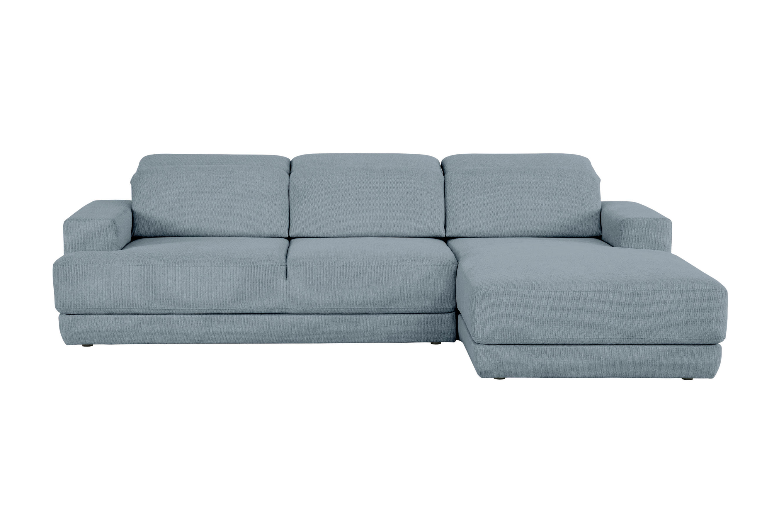 ECKSOFA Blau Webstoff  - Blau/Schwarz, Design, Kunststoff/Textil (204/293cm) - MID.YOU