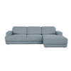 ECKSOFA Blau Webstoff  - Blau/Schwarz, Design, Kunststoff/Textil (204/293cm) - MID.YOU