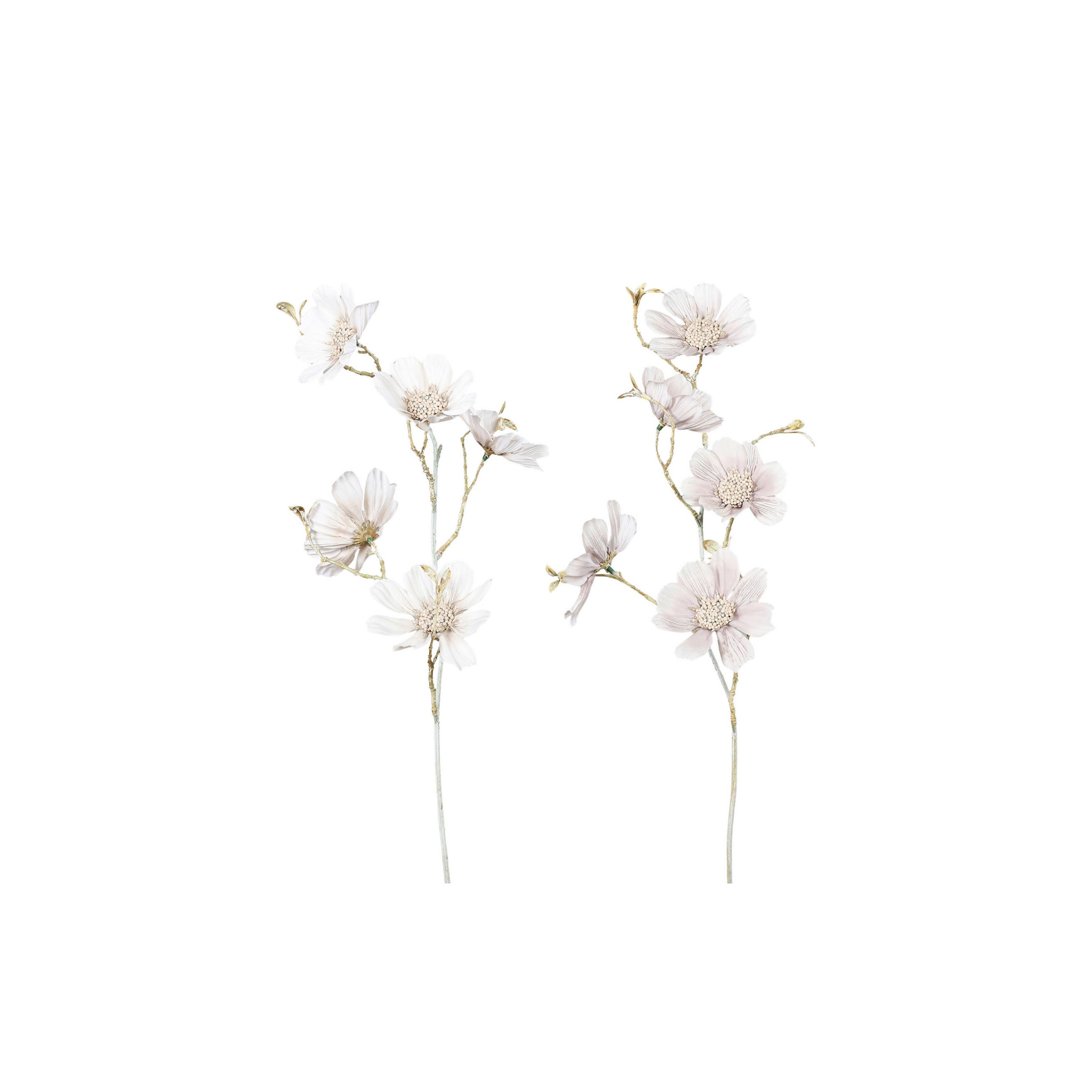 KUNSTBLUME - Grau/Grün, Basics, Kunststoff/Textil (66cm)