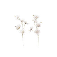 KUNSTBLUME - Grau/Grün, Basics, Kunststoff/Textil (66cm)