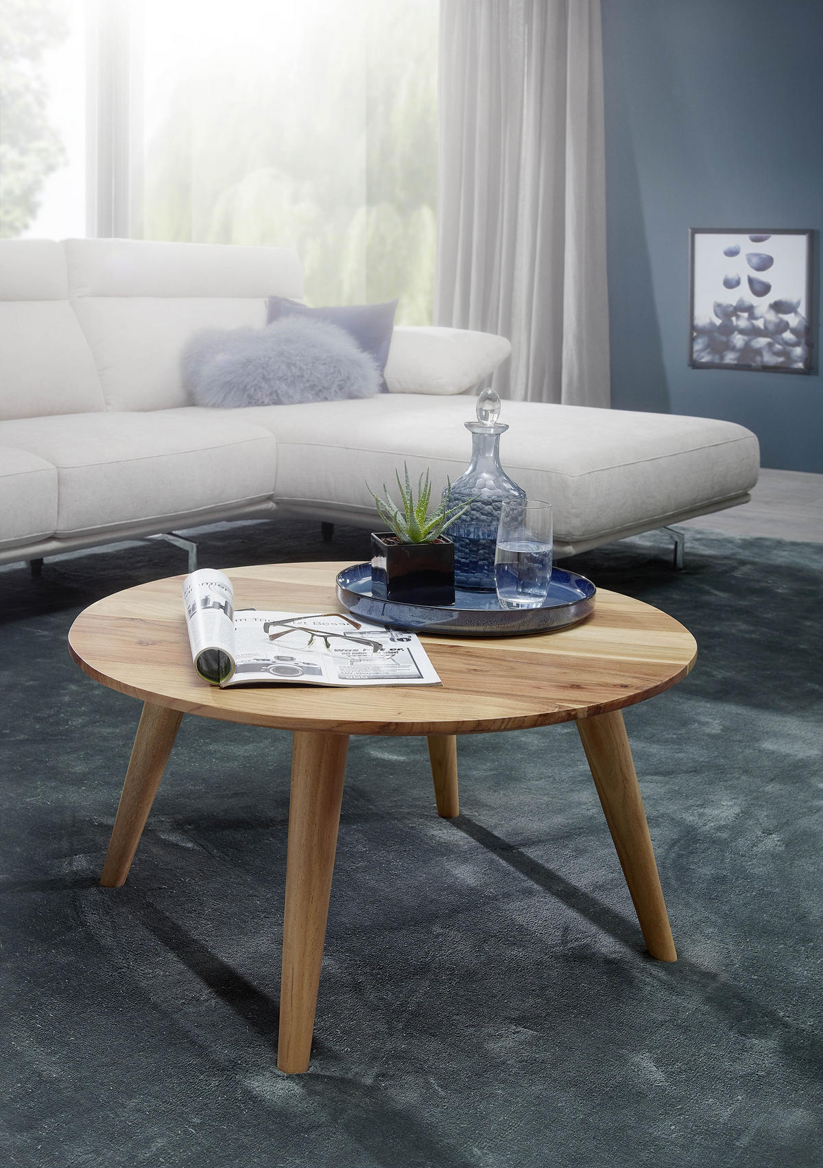 KONFERENČNÝ STOLÍK, farba akácie, drevo, 75/40/75 cm - farba akácie, Design, drevo (75/40/75cm) - MID.YOU