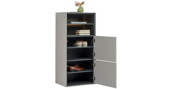 SCHUHSCHRANK RENO  in 55/118/41 cm  - Kaschmir, Design, Holzwerkstoff (55/118/41cm) - Voleo