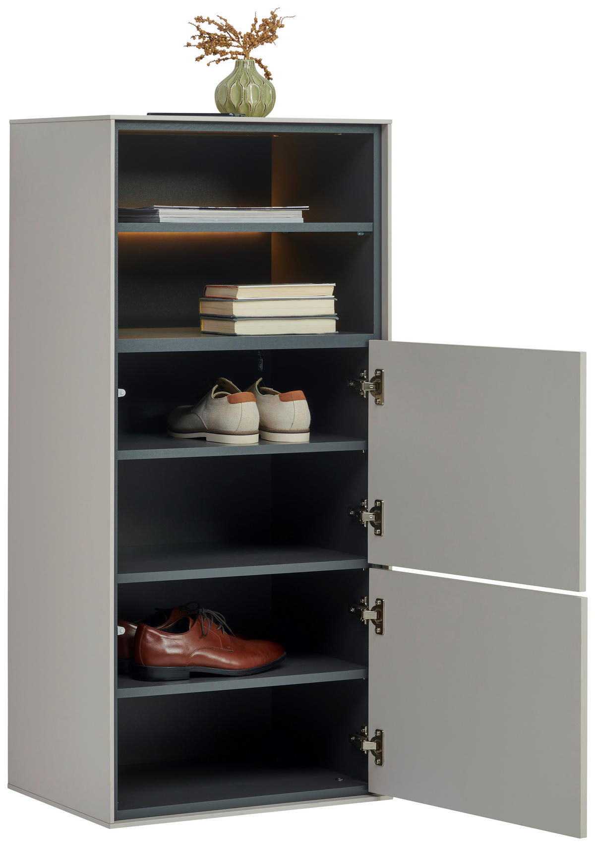 SCHUHSCHRANK Kaschmir  - Kaschmir, Design, Holzwerkstoff (55/118/41cm) - Voleo