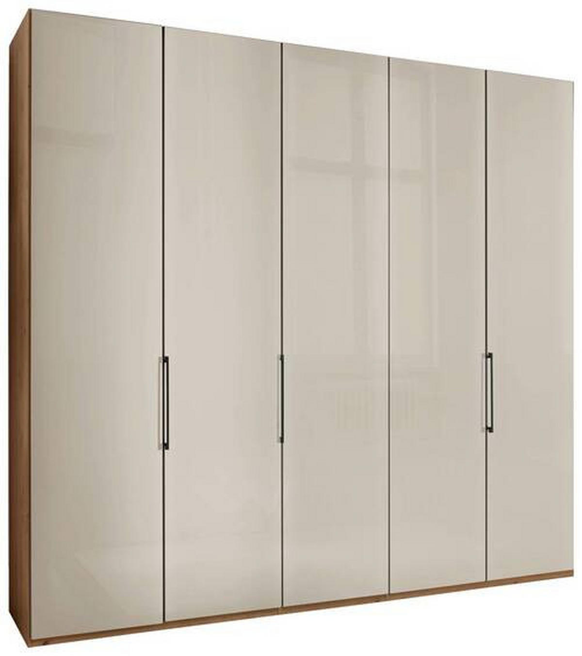 FALTTÜRENSCHRANK in Champagner, Eiche Bianco  - Schieferfarben/Eiche Bianco, Konventionell, Glas/Holzwerkstoff (250/236/58cm) - Dieter Knoll