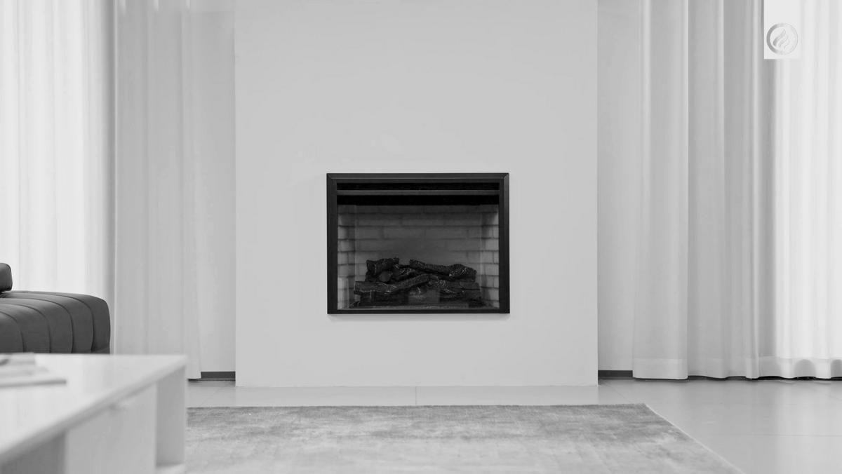 ELEKTROKAMIN - Schwarz, Basics, Glas/Metall (58,4/45,0/22,5cm)