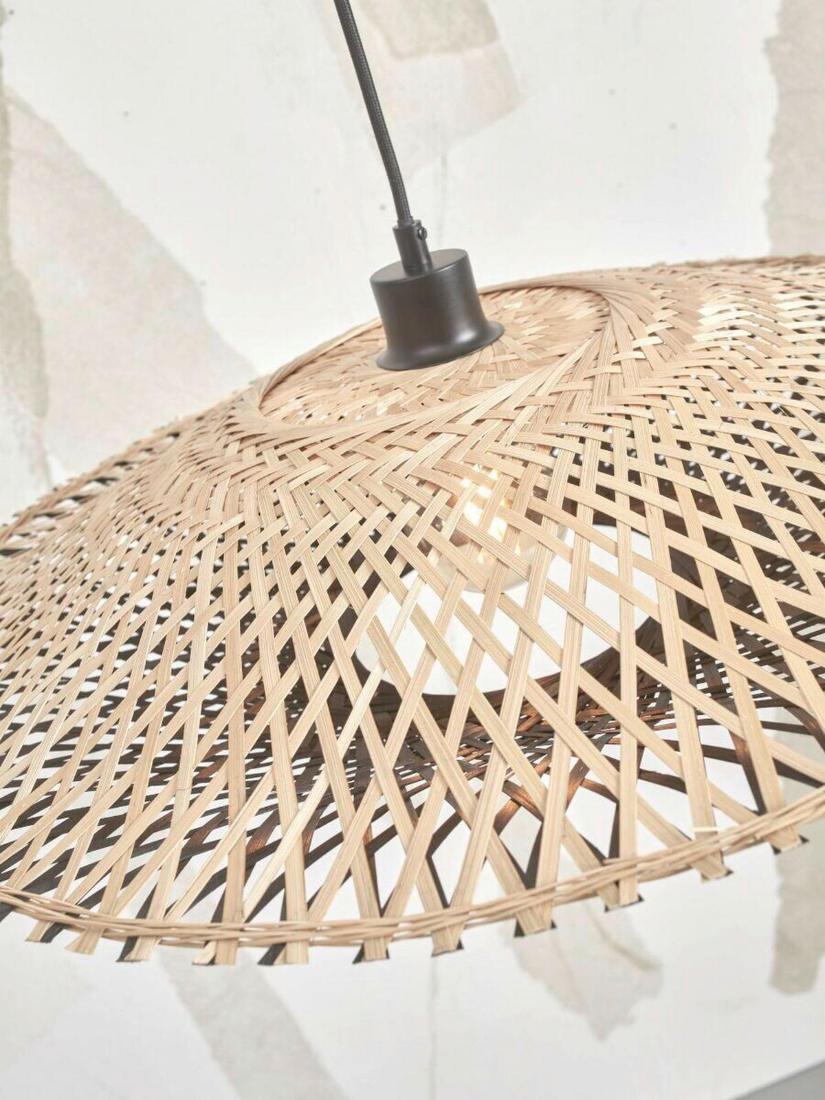 ZÁVĚSNÉ SVÍTIDLO, 60/60/15 cm  - černá/přírodní barvy, Trend (60/60/15cm) - Good & Mojo