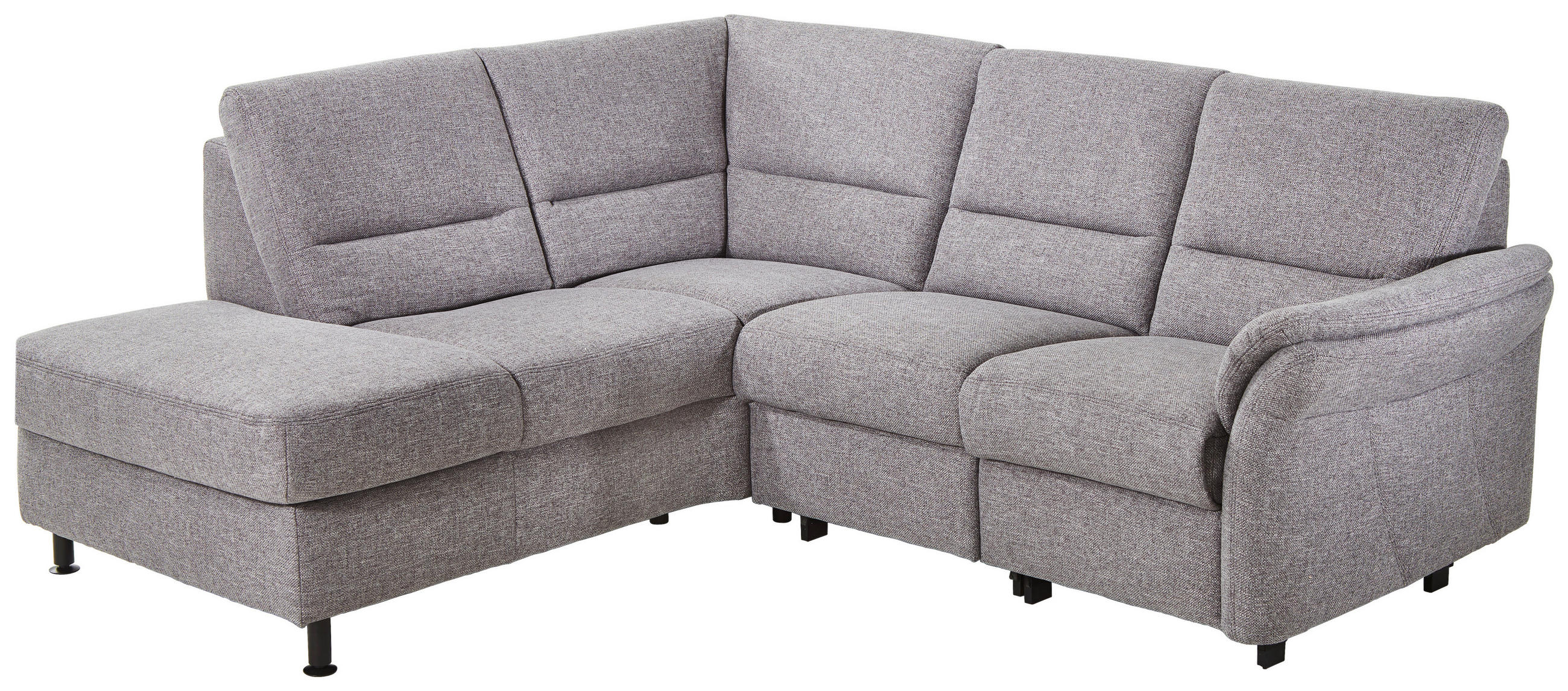 Thumbnail - Beldomo System Ecksofa, Grau, Textil, L-Form, 227x203 cm, Goldenes M, Typenauswahl, Stoffauswahl, seitenverkehrt erhältl...