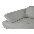 ECKSOFA Hellgrau Webstoff  - Hellgrau/Schwarz, Design, Textil/Metall (296/188cm) - Xora