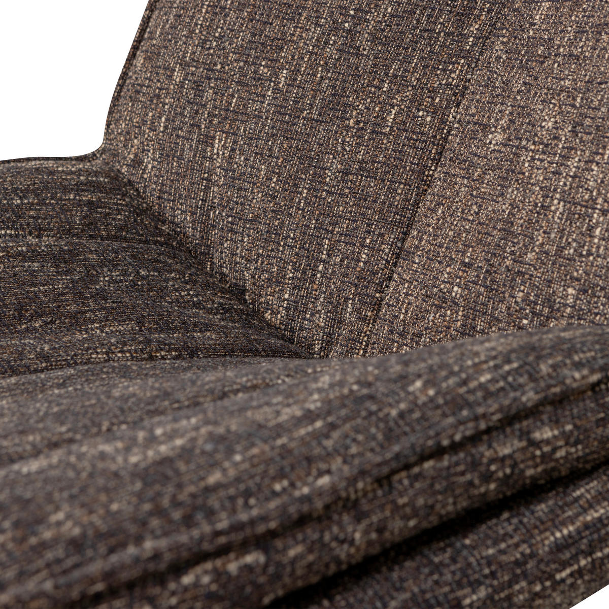 SESSEL in Webstoff Braun  - Schwarz/Braun, Design, Textil/Metall (75/88/94cm) - Livetastic