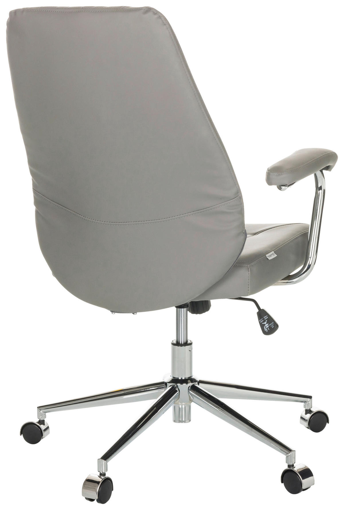 DREHSTUHL Grau  - Schwarz/Grau, Basics, Leder/Kunststoff (68/96-103/68cm) - MID.YOU