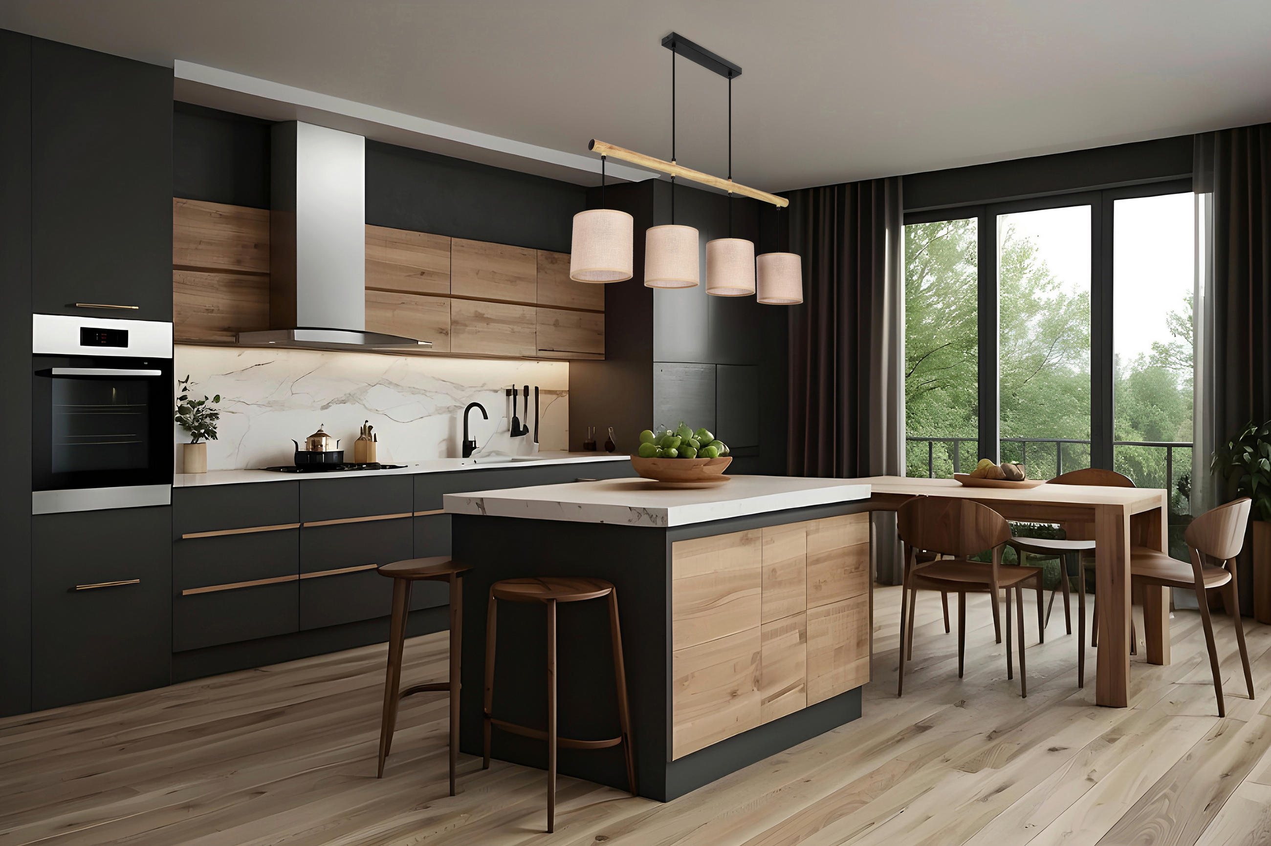 PENDELLEUCHTE 86/15/130 cm  - Beige/Schwarz, Natur, Kunststoff/Metall (86/15/130cm)