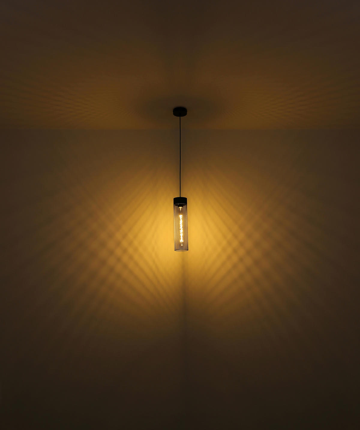HÄNGELEUCHTE 10/120 cm    - Schwarz, Design, Metall (10/120cm) - Globo