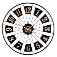 WANDUHR  Schwarz, Goldfarben  - Goldfarben/Schwarz, LIFESTYLE, Metall (80/4,5cm)