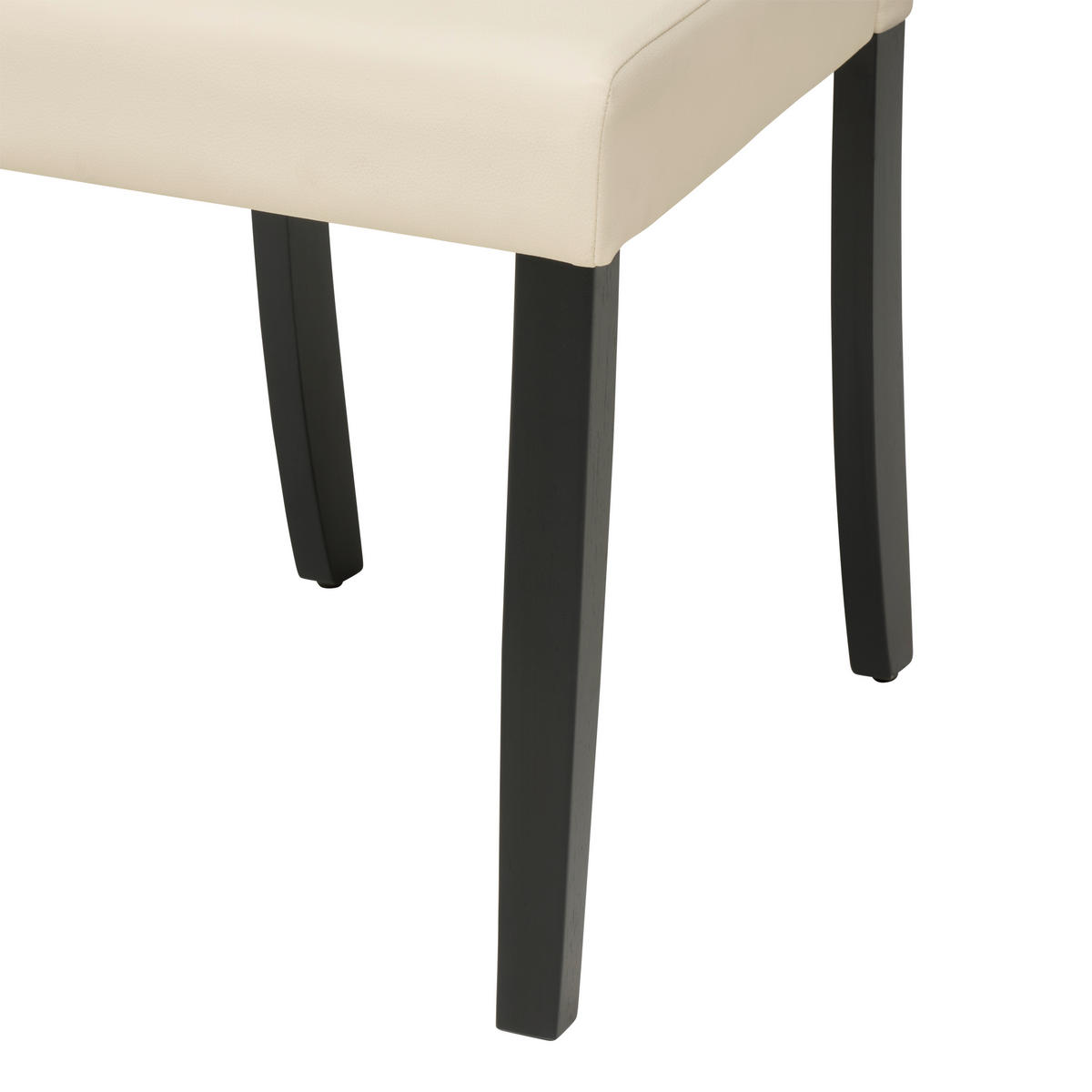 STUHL in Holz Schwarz, Beige  - Beige/Schwarz, Basics, Holz (57/96/44cm) - Livetastic