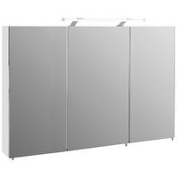 SPIEGELSCHRANK 120/75,7/16 cm  - Weiß Hochglanz/Silberfarben, MODERN, Glas/Holzwerkstoff (120/75,7/16cm) - MID.YOU