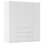 DREHTÜRENSCHRANK 201/235/61 cm,  in Weiß, 4-türig  - Weiß, Basics, Holzwerkstoff/Metall (201/235/61cm) - Novel
