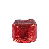 PLETENI TABURE 45/45/45 cm   - crvena, Moderno, tekstil/plastika (45/45/45cm)