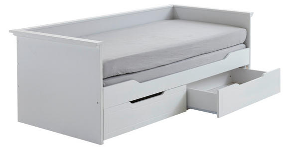AUSZIEHBETT 90/180/200 cm in Weiß - Weiß, KONVENTIONELL, Holz/Holzwerkstoff (90/180/200cm) - Carryhome