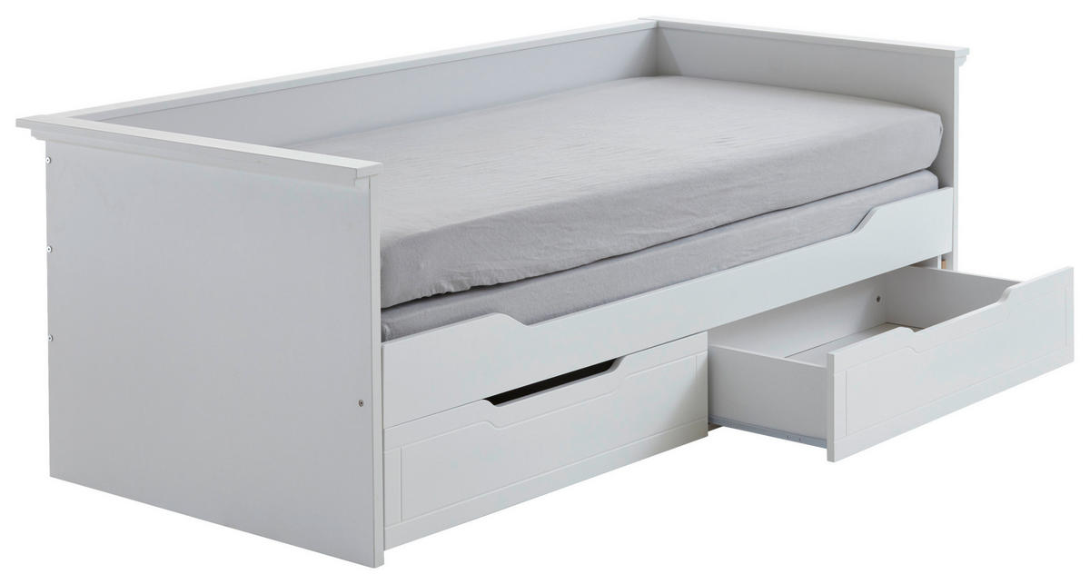 PAT EXTENSIBIL in alb  - alb, Konventionell, plastic/lemn (90/180/200cm) - Carryhome