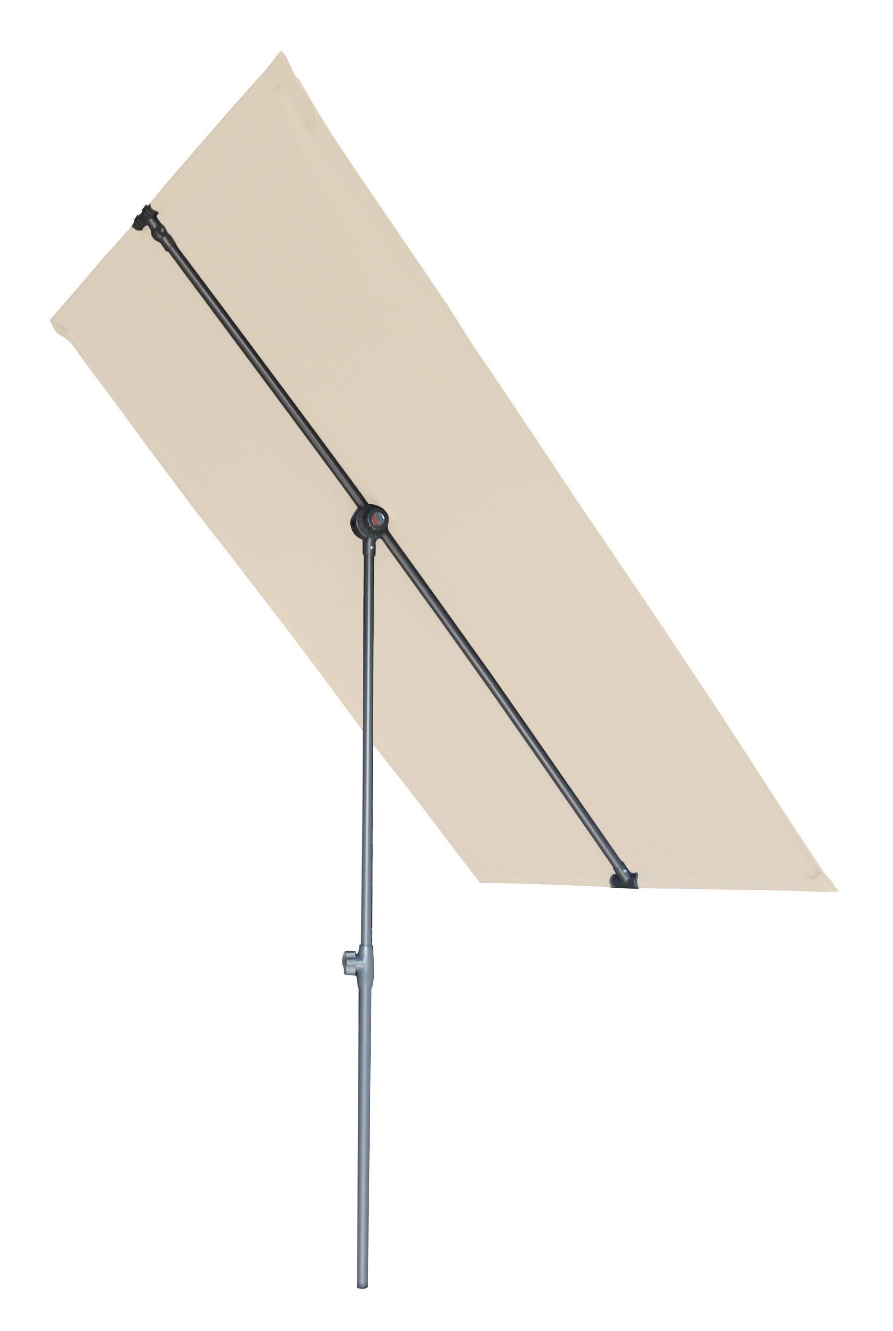 SONNENSCHIRM Beige  - Beige/Grau, MODERN, Kunststoff/Metall (130/200/182cm) - Gardenson