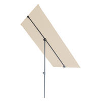SONNENSCHIRM Beige  - Beige/Grau, MODERN, Kunststoff/Metall (130/200/182cm) - Gardenson