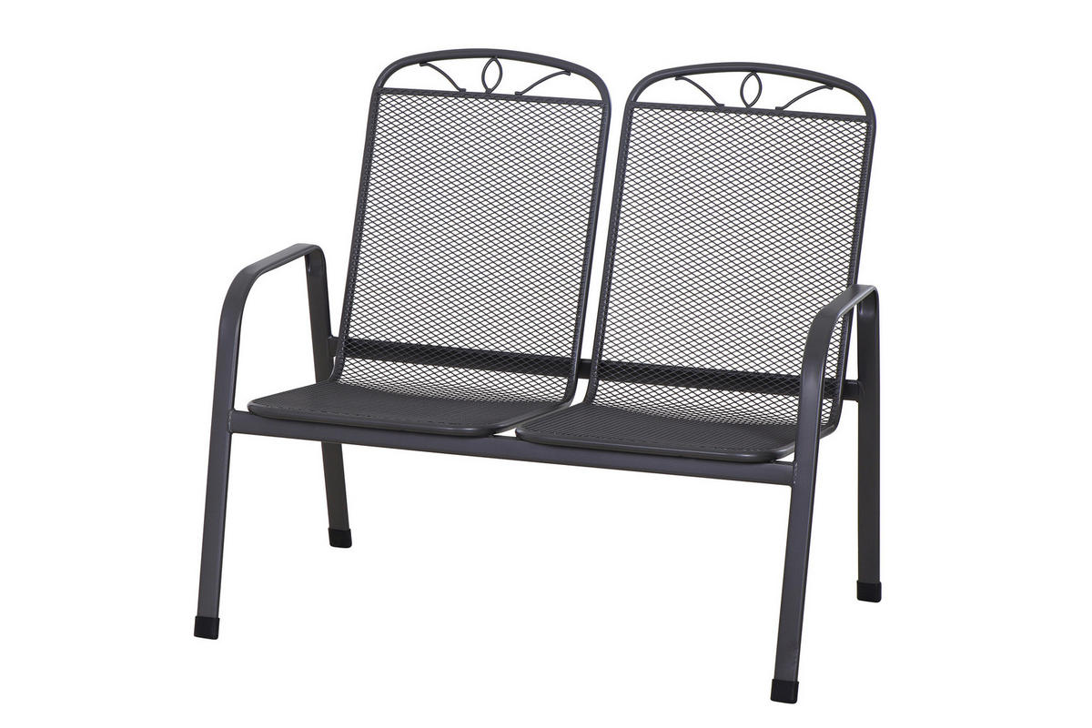 GARTENBANK 108/94/65 cm  in Anthrazit  - Anthrazit, KONVENTIONELL, Metall (108/94/65cm) - Siena Garden