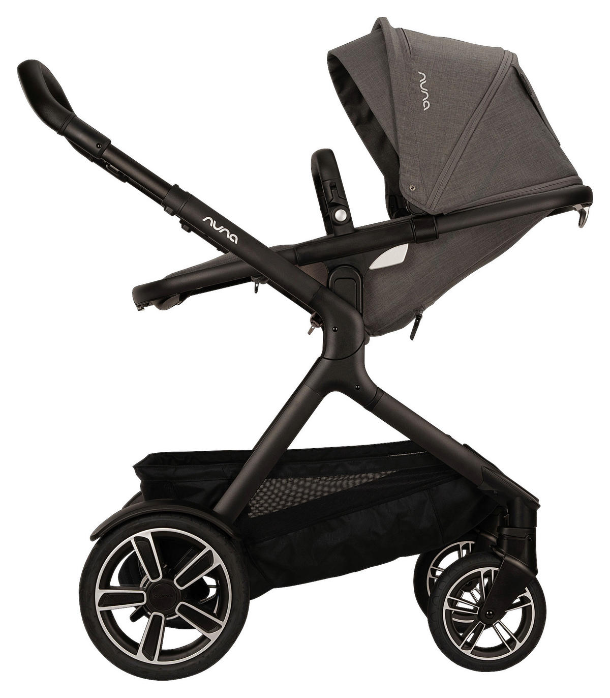 GESCHWISTERWAGEN DEMI NEXT  - Schwarz/Grau, Basics, Textil/Metall (98/62/112cm) - Nuna