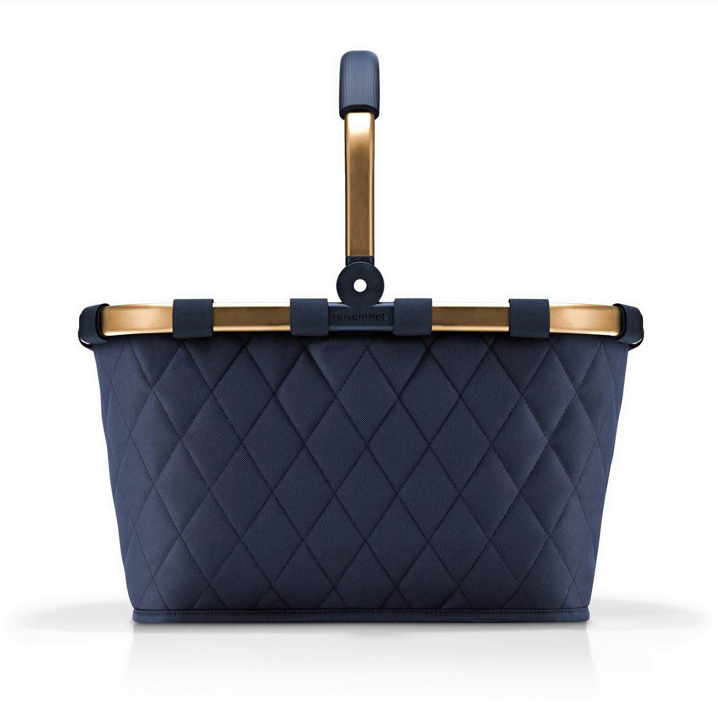 EINKAUFSKORB 22 L  - Goldfarben/Dunkelblau, Basics, Kunststoff/Textil (49/29/28cm) - Reisenthel