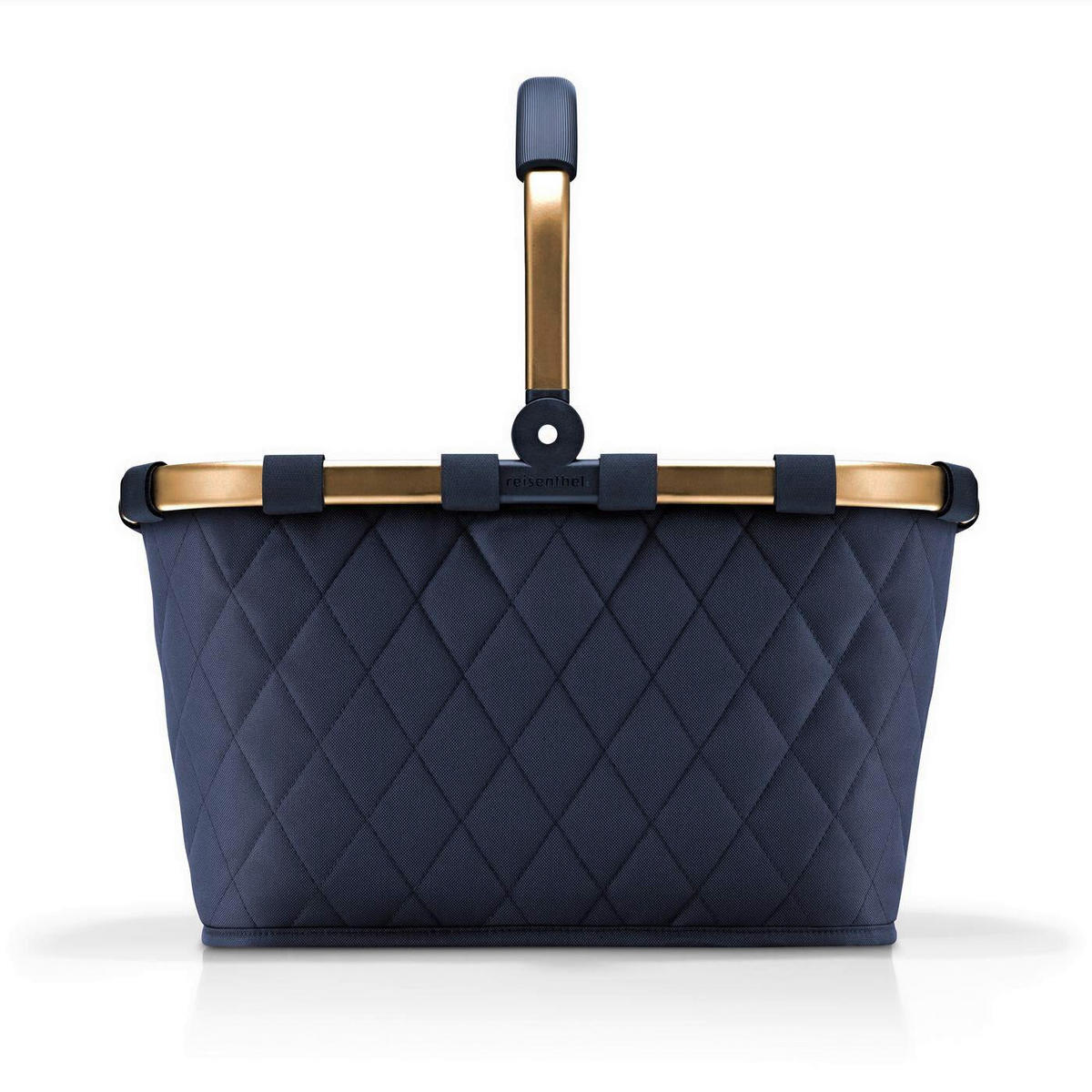 EINKAUFSKORB  - Goldfarben/Dunkelblau, Basics, Kunststoff/Textil (49/29/28cm) - Reisenthel
