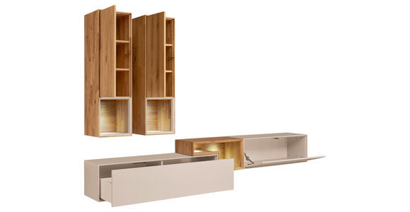WOHNWAND  in Sandfarben, Wildeiche  280/190/39 cm  - Sandfarben/Wildeiche, Design, Holz/Holzwerkstoff (280/190/39cm) - Dieter Knoll