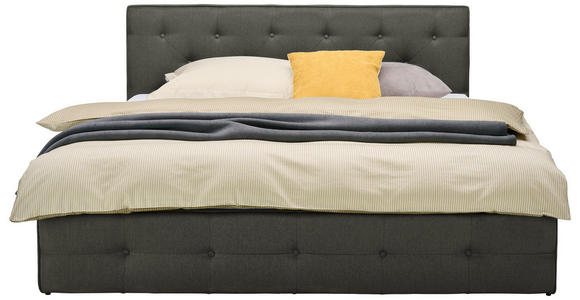 POLSTERBETT Lattenrost, Bettkasten Dunkelgrau 180/200 cm - Dunkelgrau, MODERN, Holz/Textil (180/200cm) - Carryhome