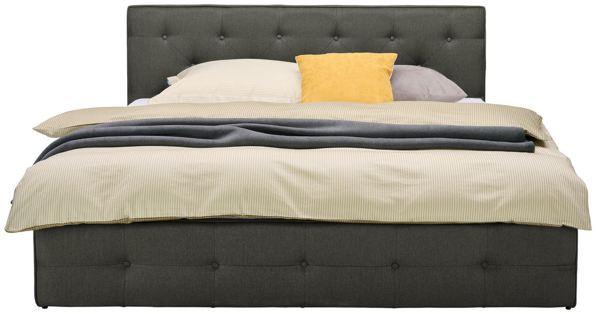 TAPECIRANI KREVET    180/200 cm  - tamno siva, Moderno, drvo/tekstil (180/200cm) - Carryhome