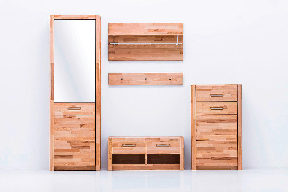 GARDEROBENPANEEL  in 100/105/27 cm  - Buchefarben, KONVENTIONELL, Holz (100/105/27cm) - Hom`in