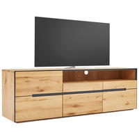 LOWBOARD  in 181/60/46,5 cm  - Eichefarben/Anthrazit, KONVENTIONELL, Holz/Holzwerkstoff (181/60/46,5cm) - Linea Natura