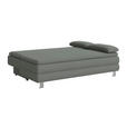 BOXSPRINGSOFA in Flachgewebe Grün  - Silberfarben/Grün, Design, Textil/Metall (202/96/105cm) - Carryhome