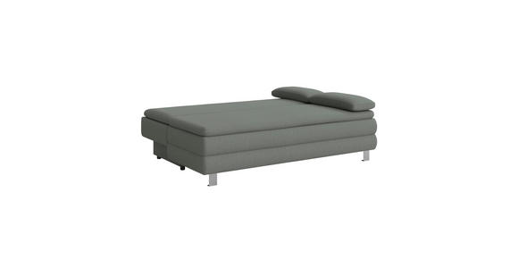 BOXSPRINGSOFA in Flachgewebe Grün  - Silberfarben/Grün, Design, Textil/Metall (202/96/105cm) - Carryhome