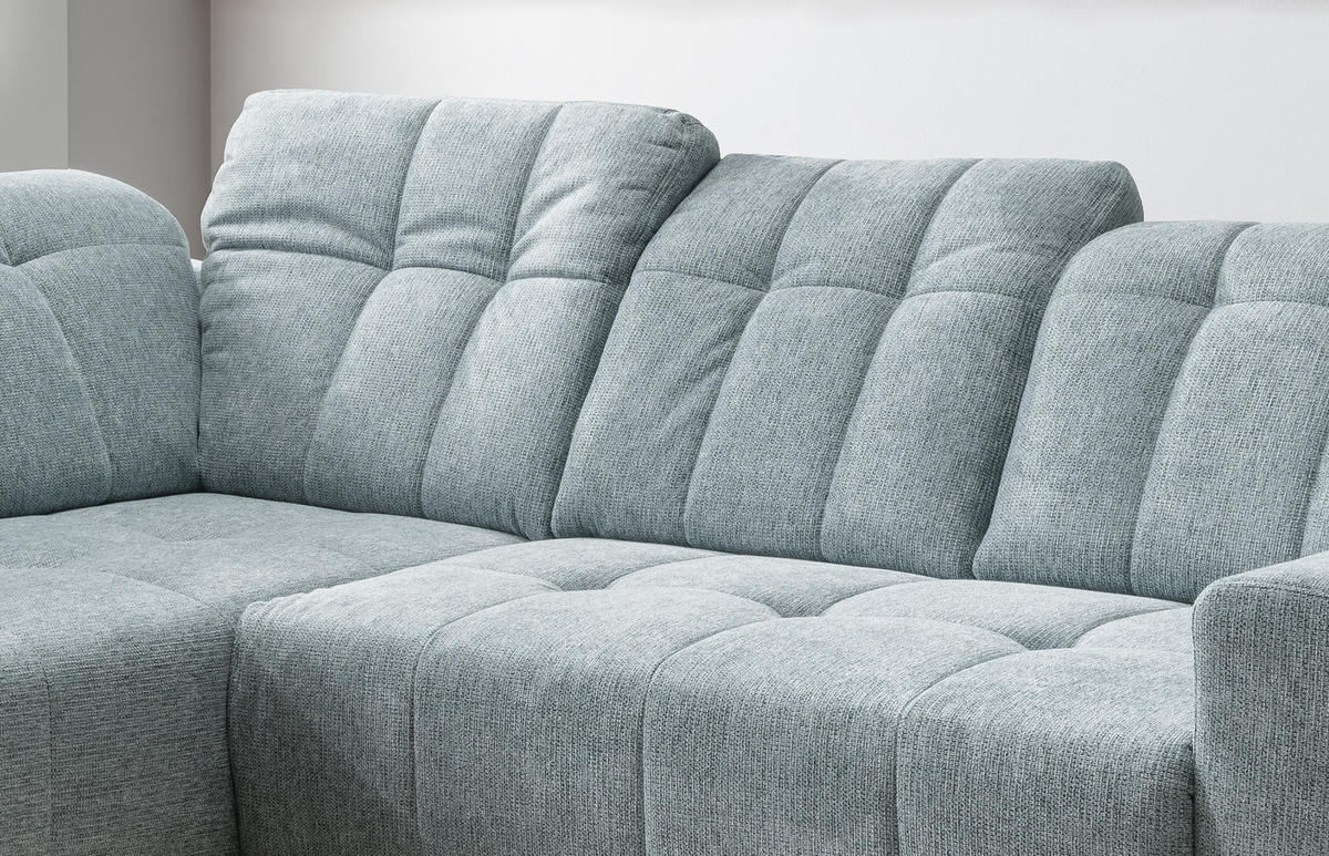 CloseUp von Livetastic ECKSOFA Mintgrün Chenille.