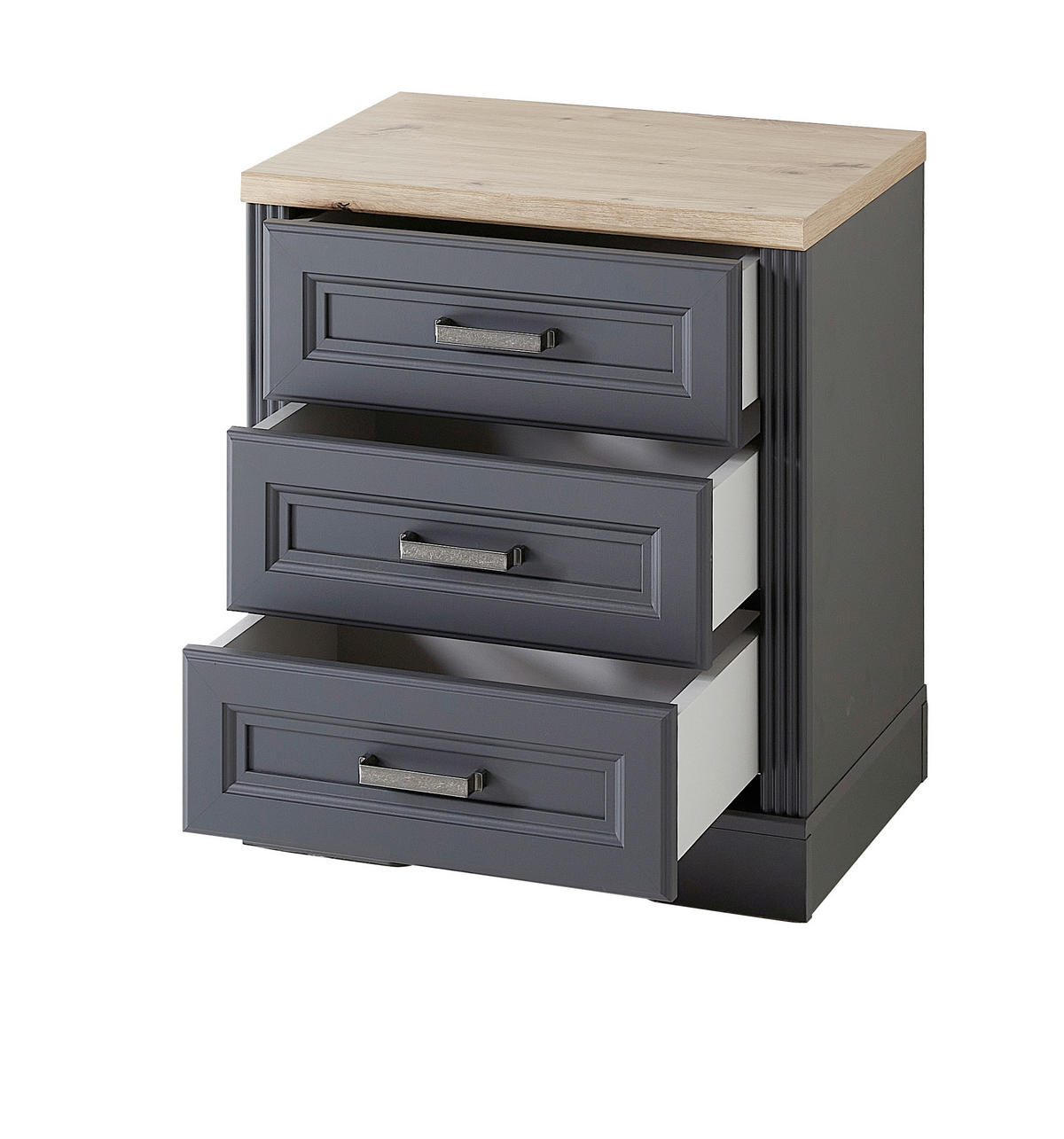 Rollbox  54/62/39 cm  - grafit/stejar Artisan, Romantik / Landhaus, metal/material pe bază de lemn (54/62/39cm) - Landscape