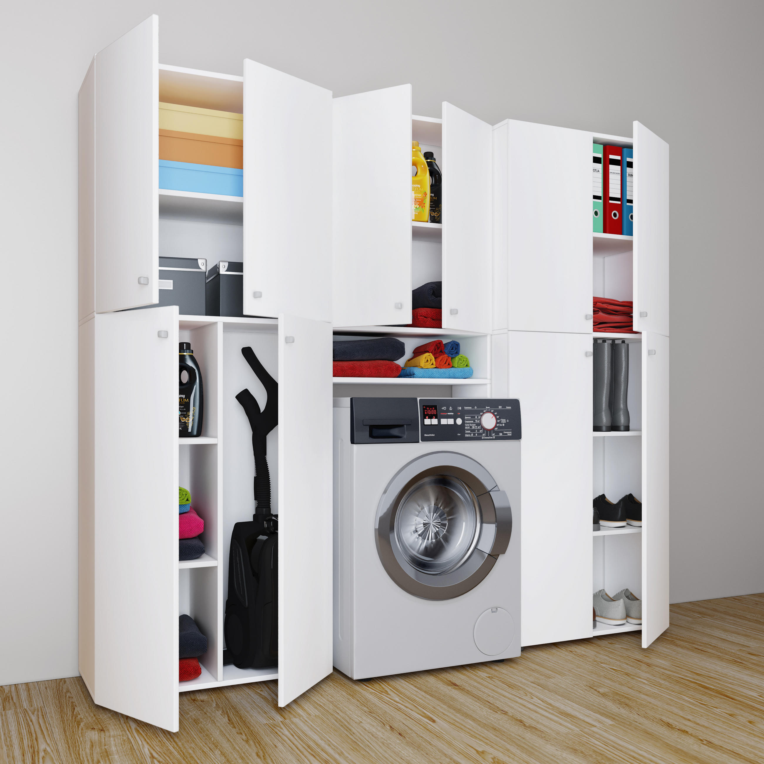 MEHRZWECKSCHRANK 70/182/37 cm - Weiss, Konventionell, Holzwerkstoff (70/182/37cm) - MID.YOU