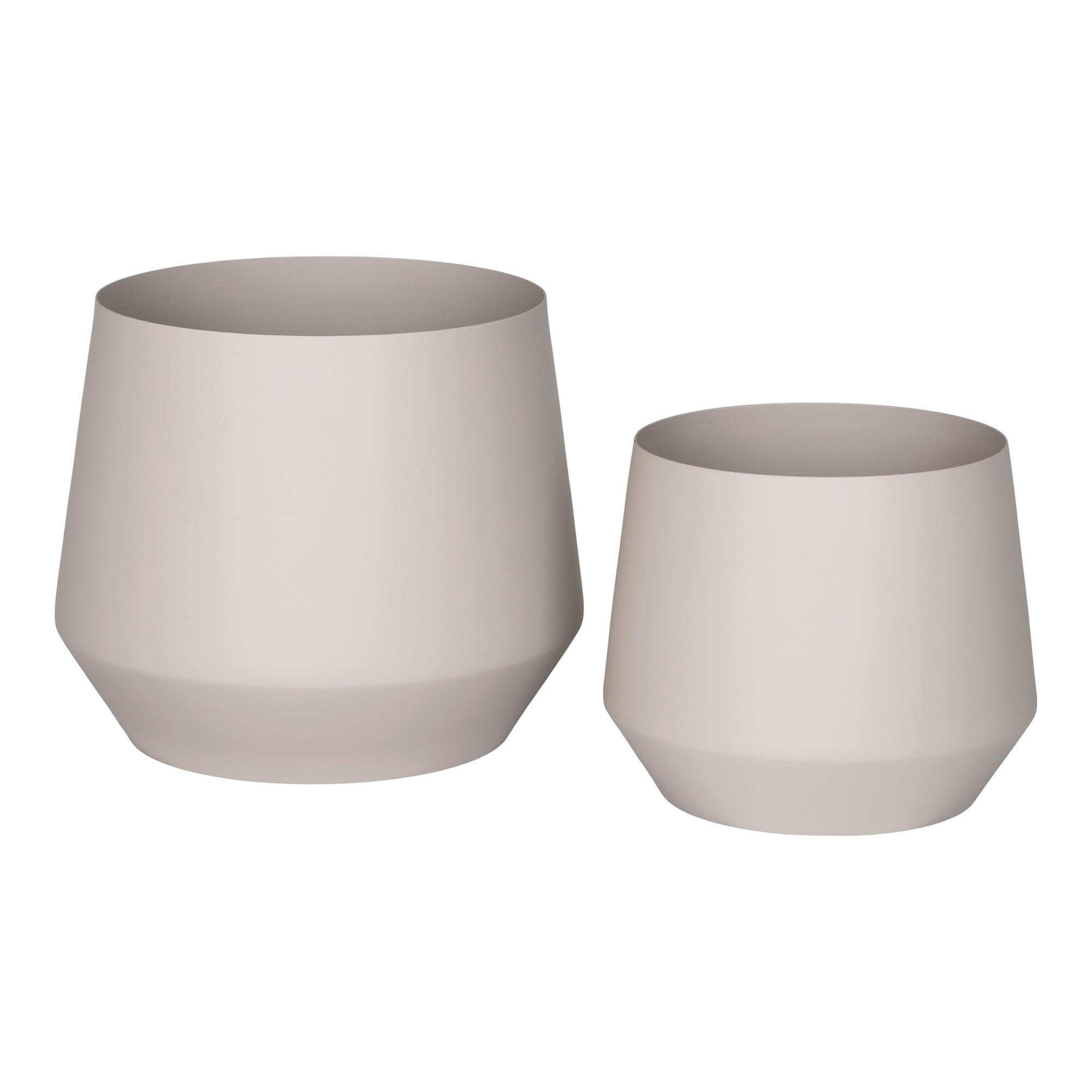 ÜBERTOPF-SET  - Beige, Design, Metall
