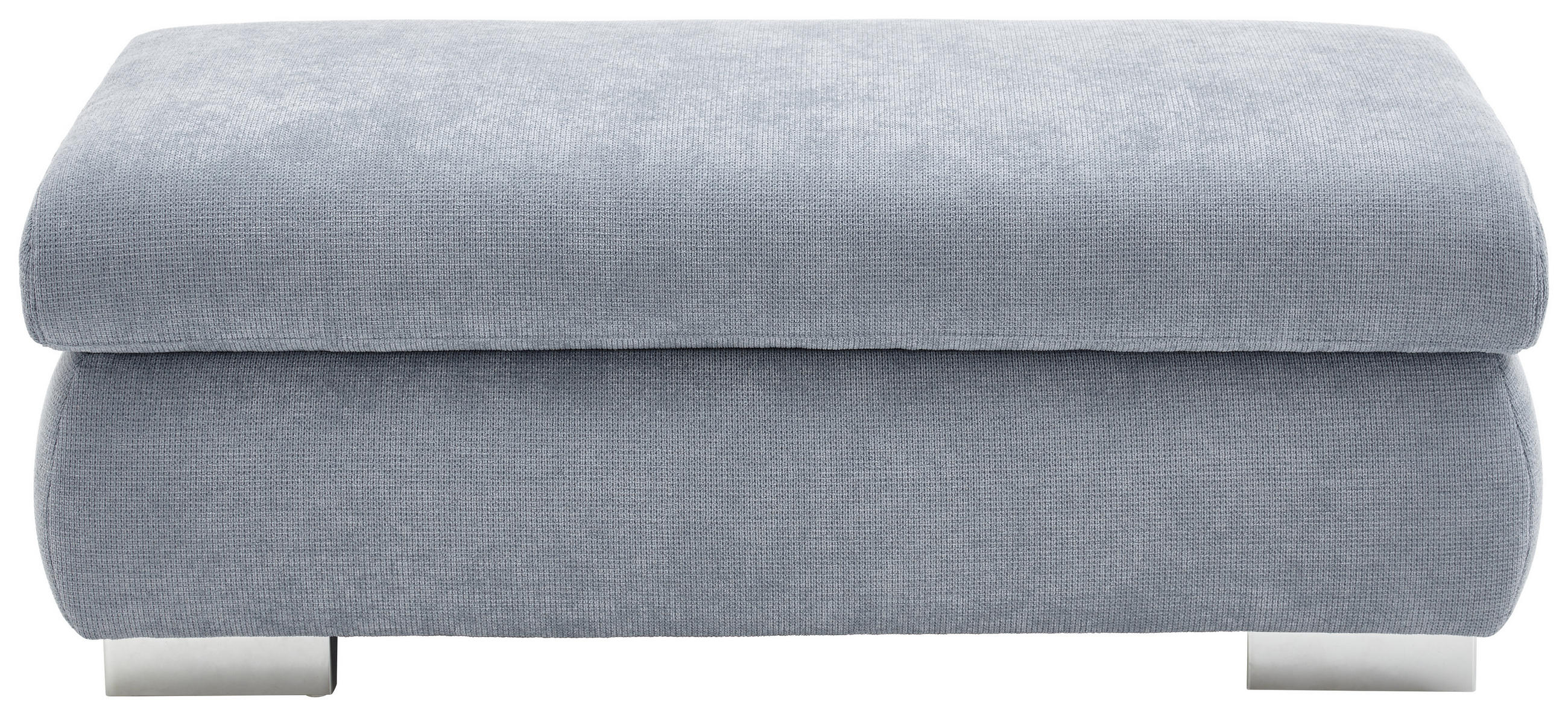 HOCKER Hellblau  - Chromfarben/Hellblau, Design, Textil (129/49/64cm) - Beldomo Style