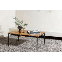 LOUNGETISCH 100/65/40 cm Holz, Metall  - Naturfarben, KONVENTIONELL, Holz/Metall (100/65/40cm) - Gardenson