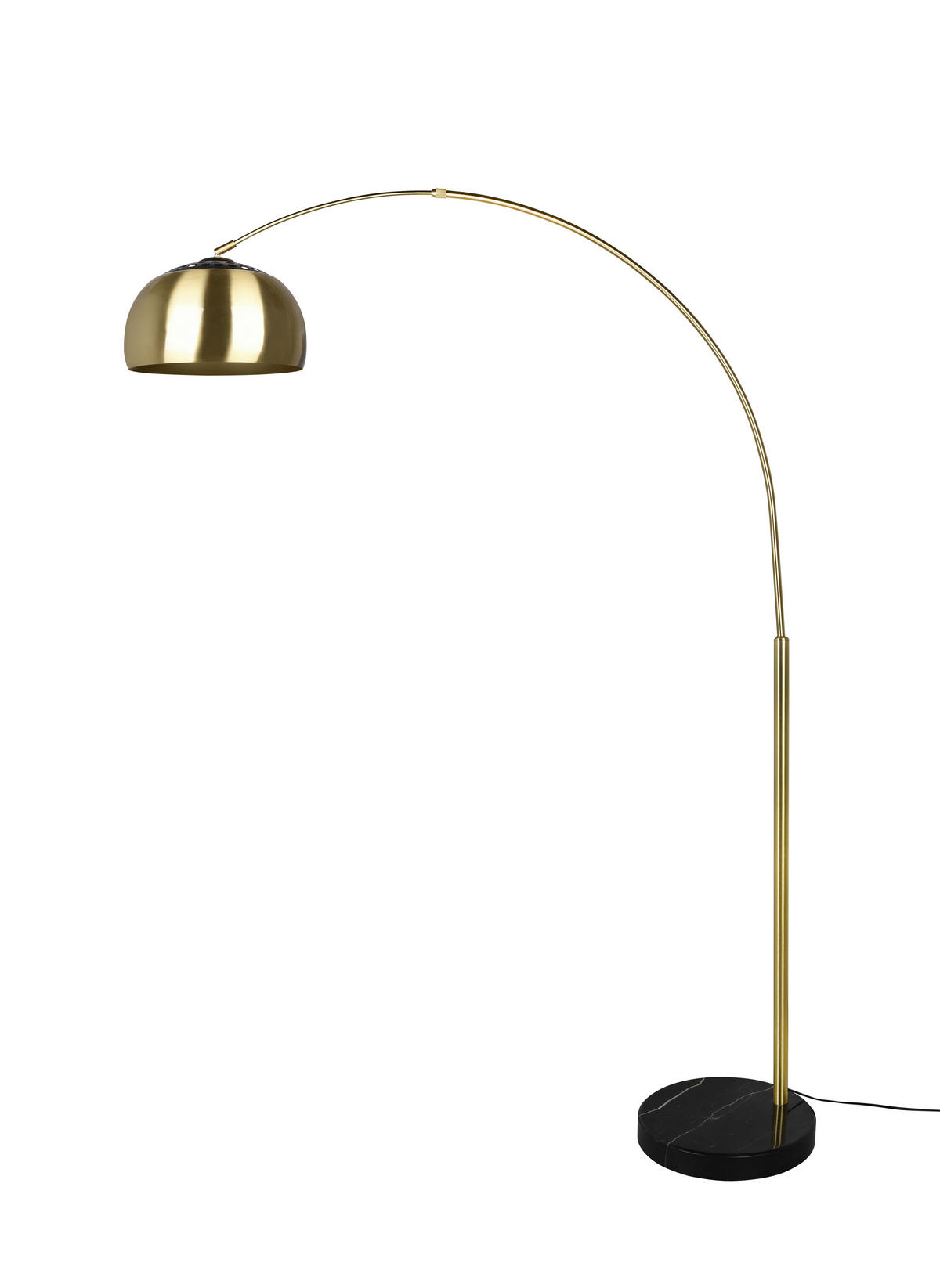 BOGENLEUCHTE 38,0/200 cm    - Messingfarben/Schwarz, KONVENTIONELL, Metall (38,0/200cm)